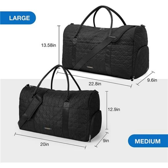 Amazon.com | Lyweem 60L Duffle Bag for Men Travel Duffel Bag  Travel Bag, 60L Large Duffle Bag, Carry On with Shoes Compartment, Black